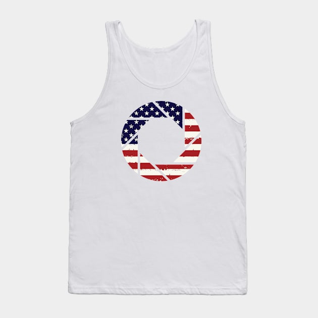 American Flag Aperture Tank Top by PhotoPunk